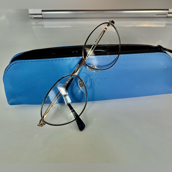 Christian Dior Authentic &Vintage Pale gold metal frames Replaceable Rx lenses - Picture 5 of 12
